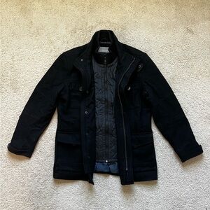 Marc New York Andrew Marc Men’s Black Wool Blend Jacket - Size M Quilted Lining